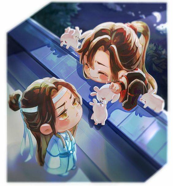 Q版肖战王一博在一起简笔画图片大全_7