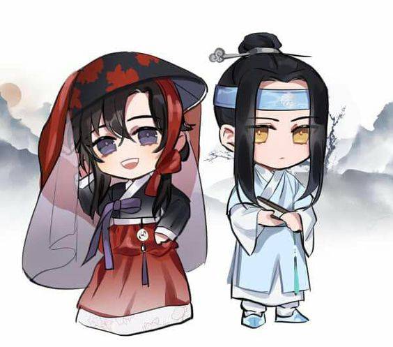 Q版肖战王一博在一起简笔画图片大全_5