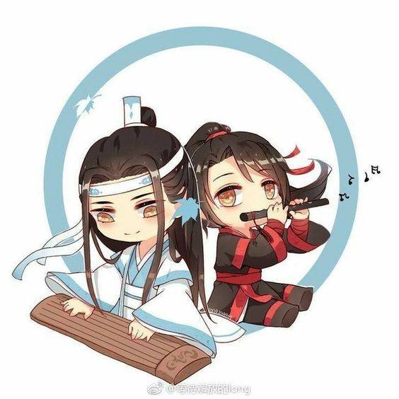 Q版肖战王一博在一起简笔画图片大全_8