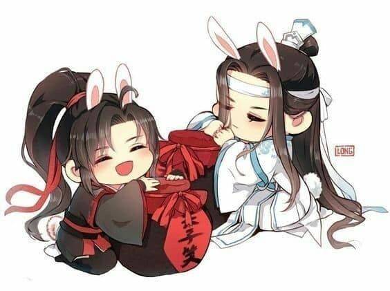 Q版肖战王一博在一起简笔画图片大全_1