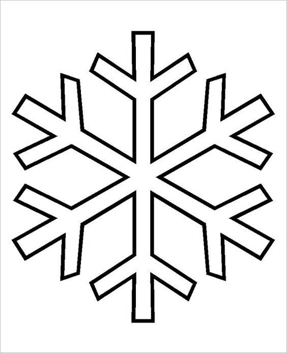 幼儿园黑白雪花简笔画图片大全_15