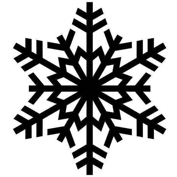 幼儿园黑白雪花简笔画图片大全_12