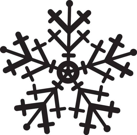 幼儿园黑白雪花简笔画图片大全_11