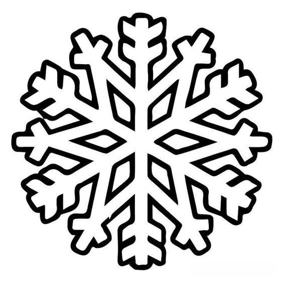 幼儿园黑白雪花简笔画图片大全_9