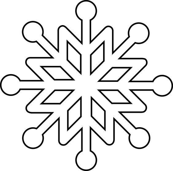 幼儿园黑白雪花简笔画图片大全_8