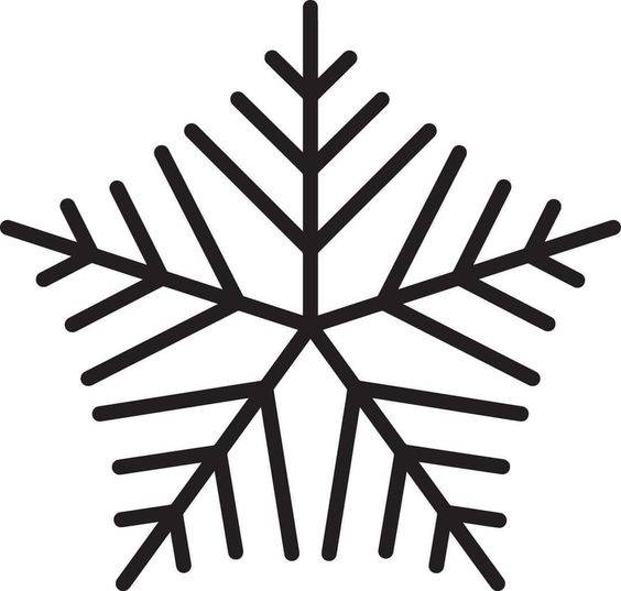 幼儿园黑白雪花简笔画图片大全_6