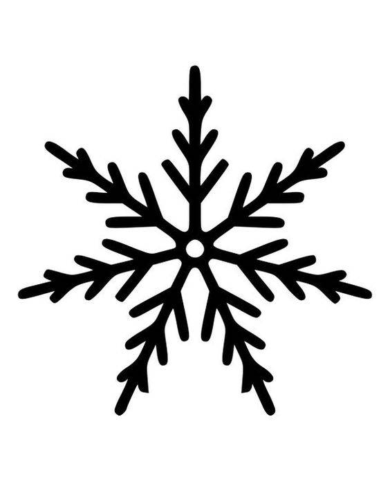 幼儿园黑白雪花简笔画图片大全_5