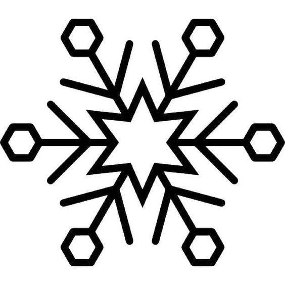 幼儿园黑白雪花简笔画图片大全_4
