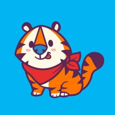 2022年虎年Q版老虎彩色简笔画图片大全