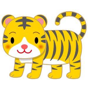 2022年虎年Q版老虎彩色简笔画图片大全_1