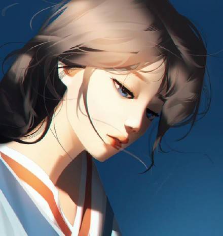 文艺女生插画高冷头像图片精选_7