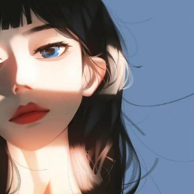 文艺女生插画高冷头像图片精选