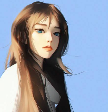 文艺女生插画高冷头像图片精选_1