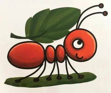 昆虫小蚂蚁彩色简笔画图片大全_8