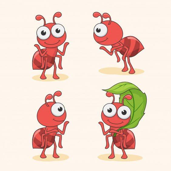 昆虫小蚂蚁彩色简笔画图片大全_1