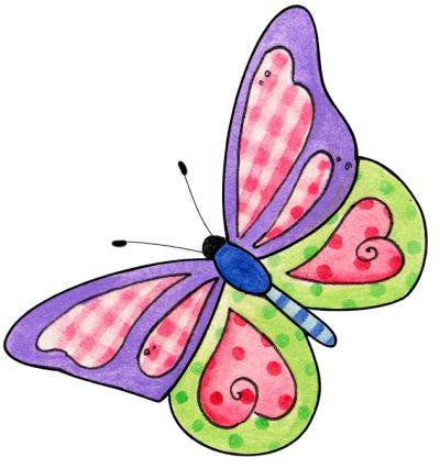 彩色昆虫花蝴蝶简笔画图片大全_7