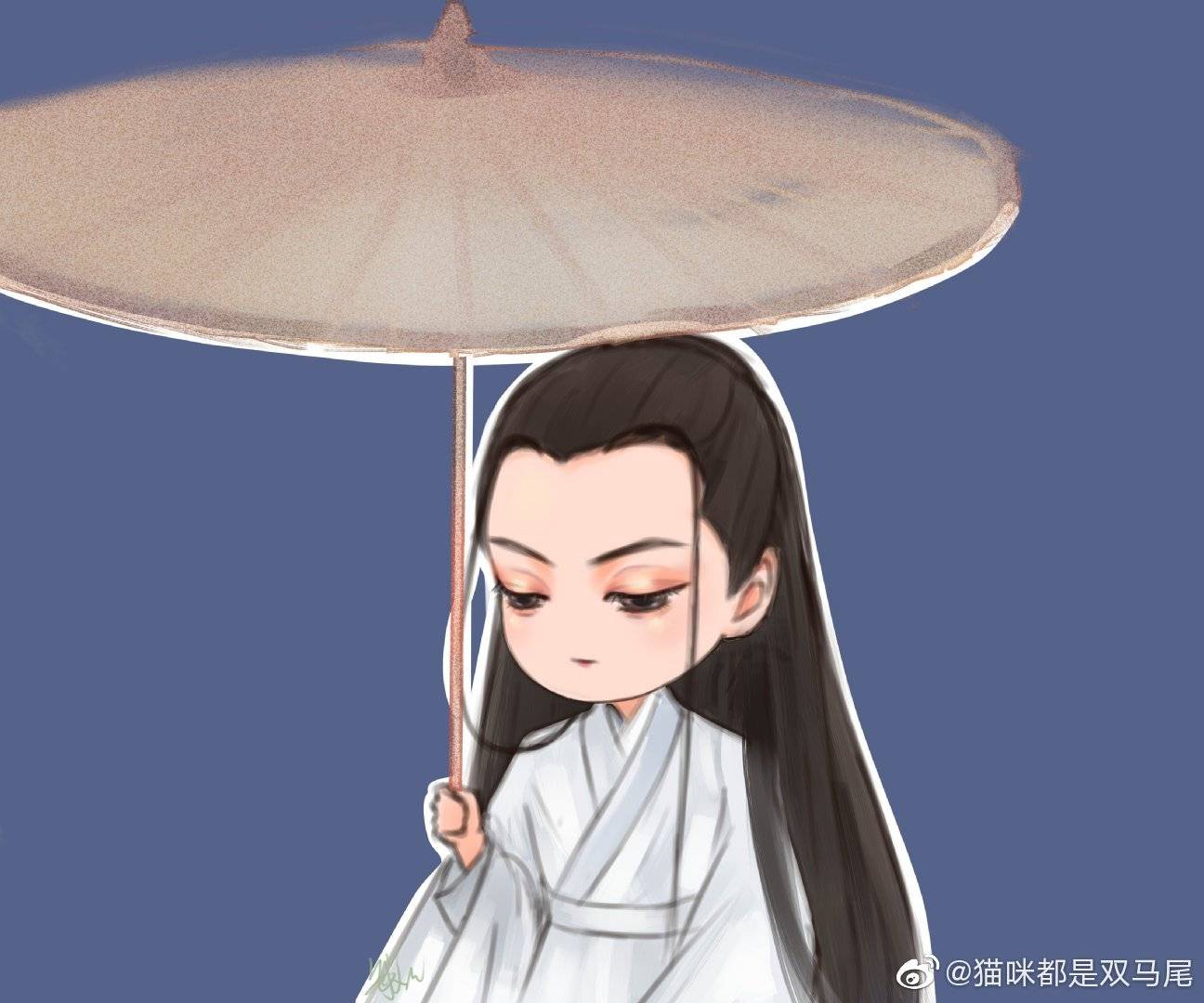 《斛珠夫人》方鉴明陈伟霆Q版彩色简笔画图片_2