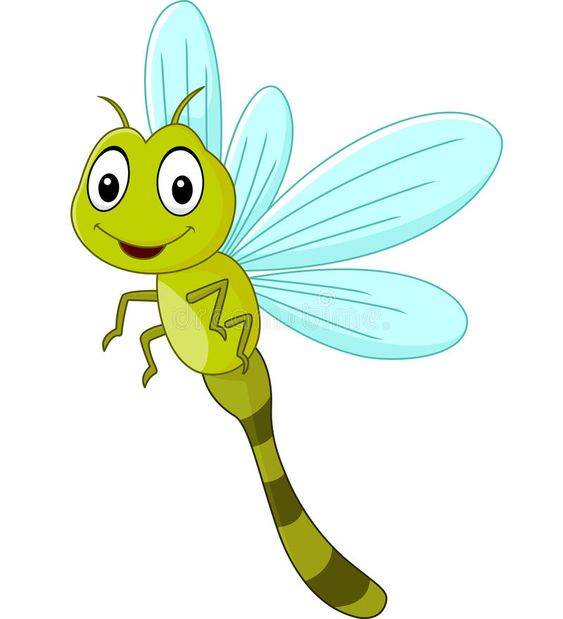 昆虫蜻蜓彩色简笔画图片大全_2