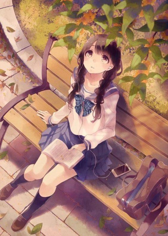 唯美意境森系短裙少女动漫图片精选_5