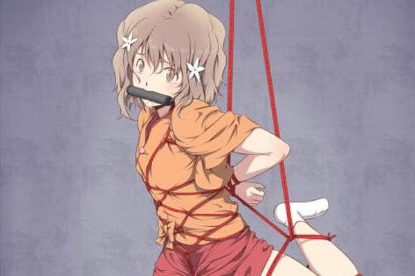 动漫美女被绑封胶带嘴巴图片精选_5