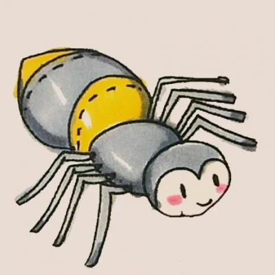简单的蜘蛛彩色简笔画图片大全