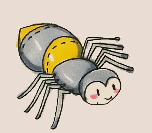 简单的蜘蛛彩色简笔画图片大全_6