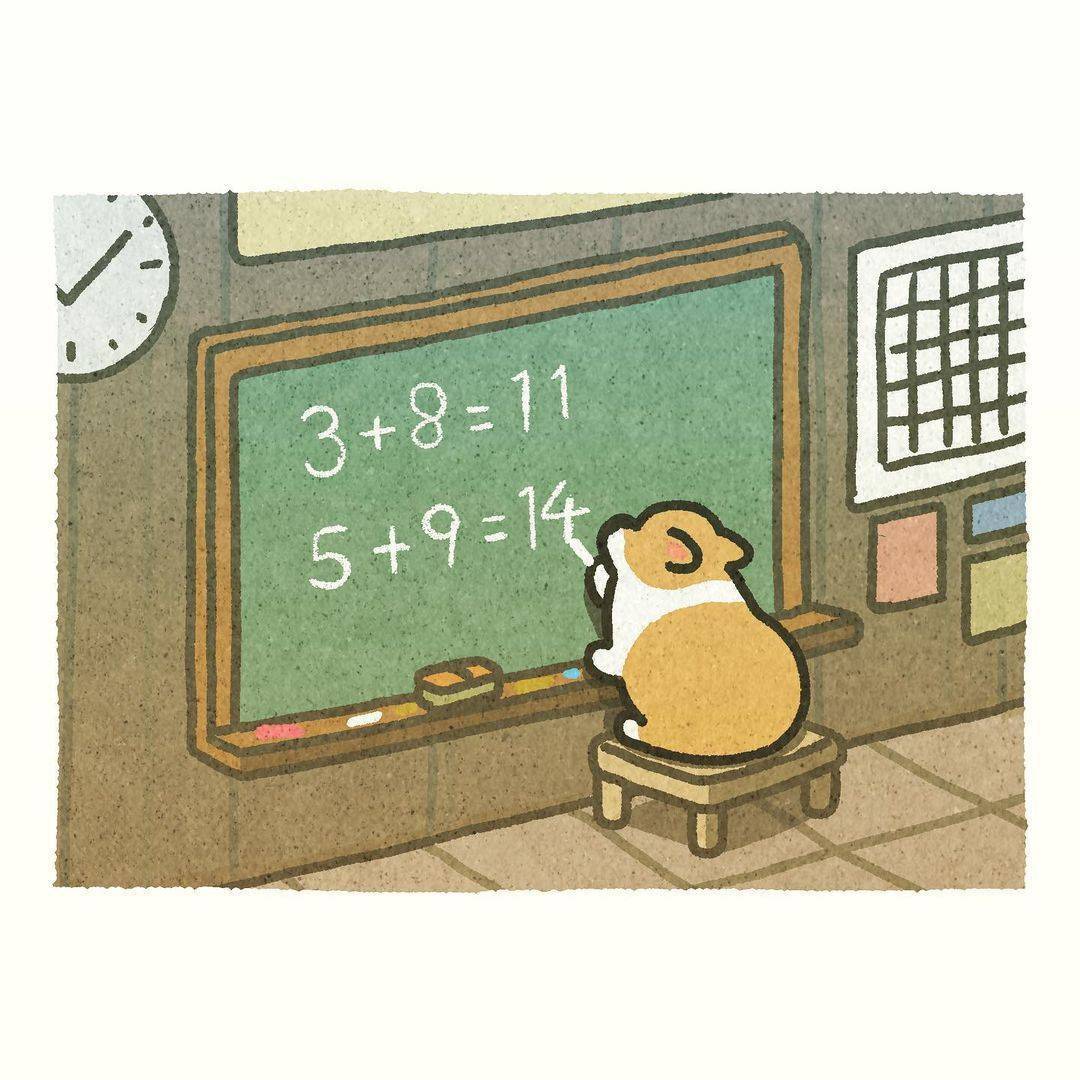 治愈系柯基狗狗彩色简笔画图片大全_2