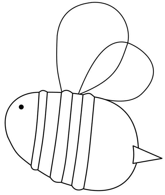 黑白色蜜蜂简笔画图片大全_6