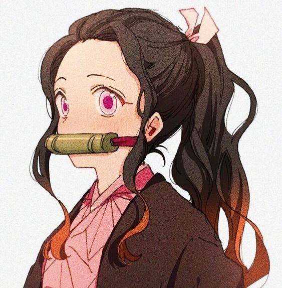 鬼灭之刃 无限列车篇-灶门祢豆子彩色动漫简笔画图片_6