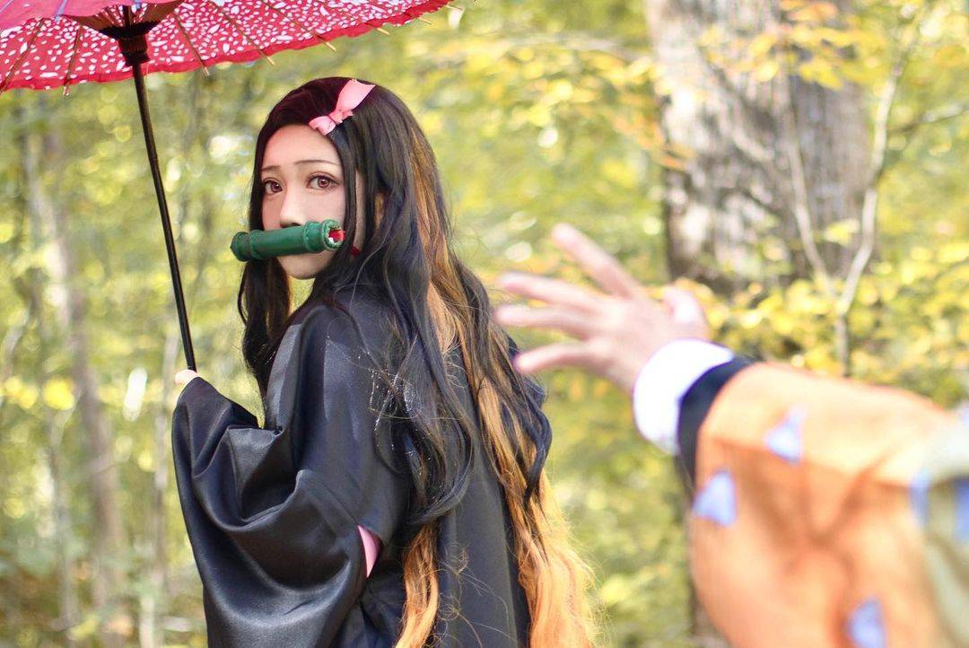 鬼灭之刃灶门祢豆子真人cosplay图片精选_3
