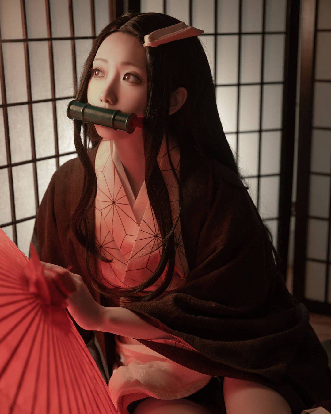 鬼灭之刃灶门祢豆子真人cosplay图片精选_4
