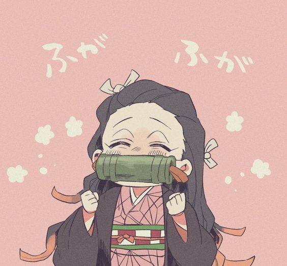 Q版灶门祢豆子彩色动漫简笔画图片大全_3