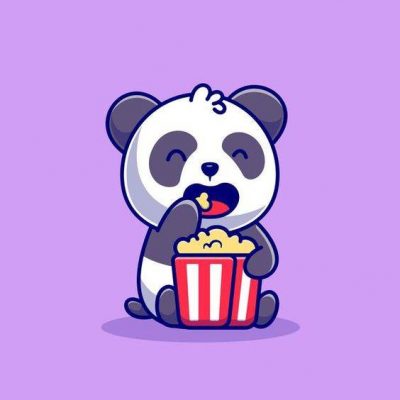 可爱熊猫卡通彩色简笔画图片大全