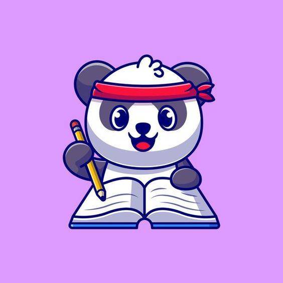 可爱熊猫卡通彩色简笔画图片大全_4
