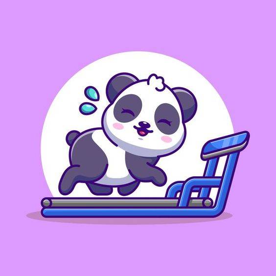 可爱熊猫卡通彩色简笔画图片大全_2