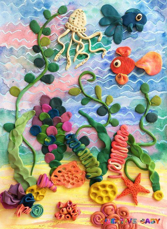 幼儿园彩泥做海底世界作品图片大全_5