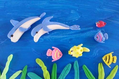 幼儿园彩泥做海底世界作品图片大全_1