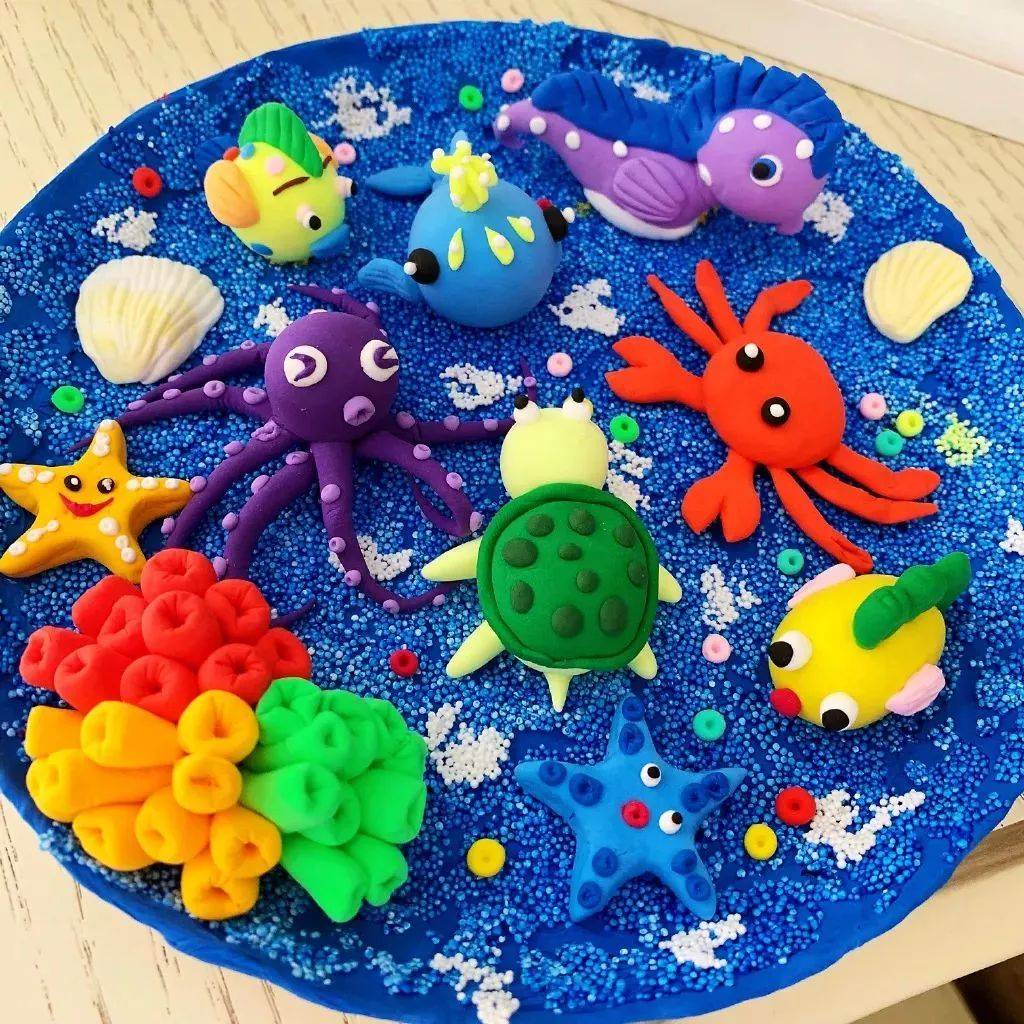 幼儿园彩泥做海底世界作品图片大全_9