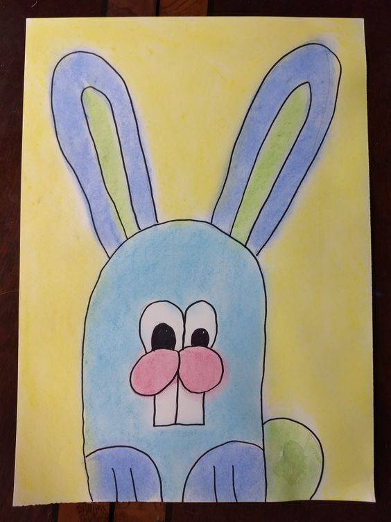 幼儿园彩色兔子卡通简笔画图片大全_5