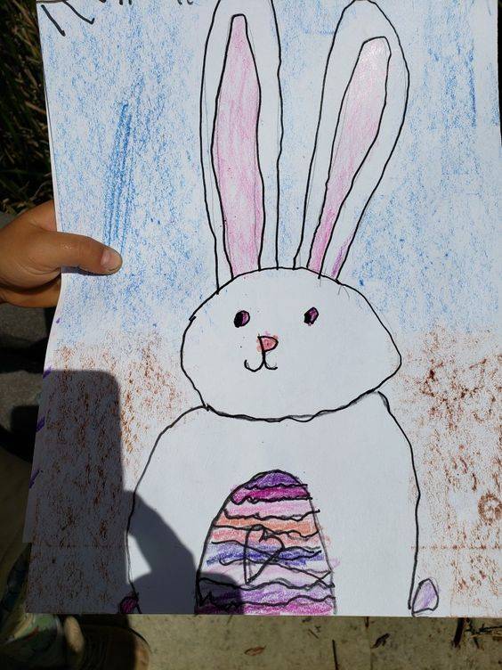 幼儿园彩色兔子卡通简笔画图片大全_8