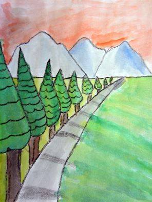 简单自然田园风景简笔画图片大全_4