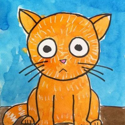 可爱小猫彩色简笔画图片大全
