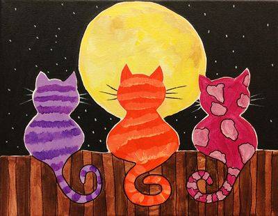 可爱小猫彩色简笔画图片大全_8
