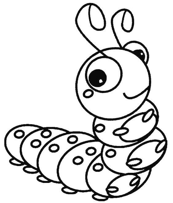 幼儿园黑白毛毛虫卡通简笔画图片大全_1
