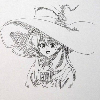 《魔女之旅》女主角伊蕾娜黑白铅笔简笔画图片精选