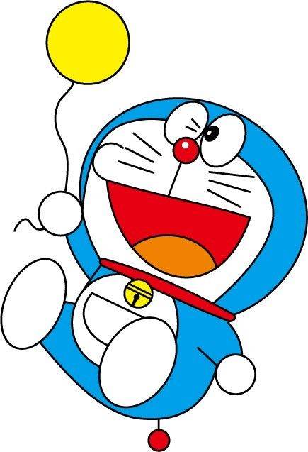 蓝色机器猫哆啦A梦彩色简笔画图片大全_6