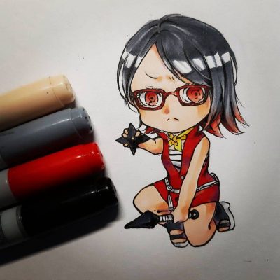火影忍者宇智波佐良娜Q版简笔画图片精选