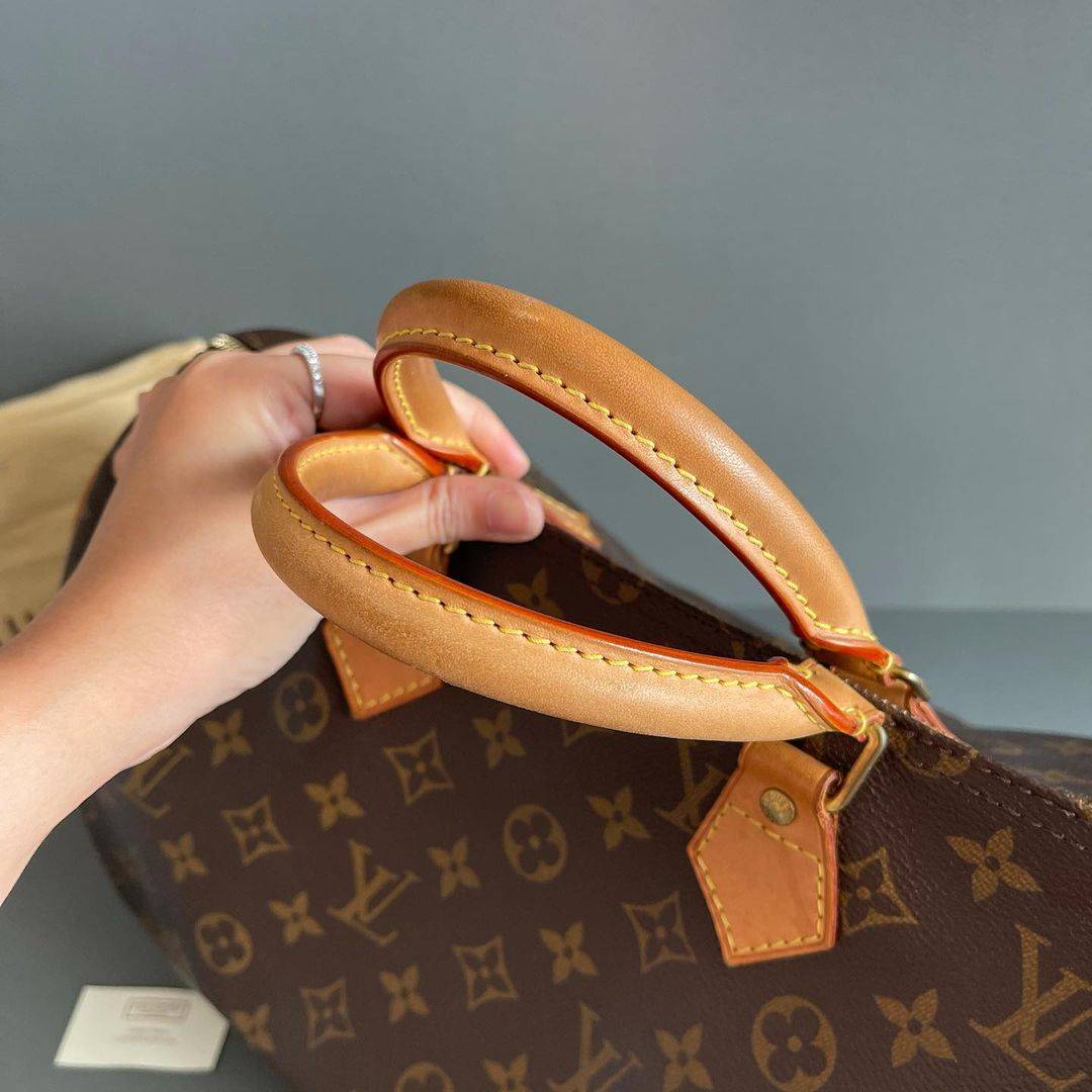 正品LV Speedy 老花手提包包实拍细节图片_8