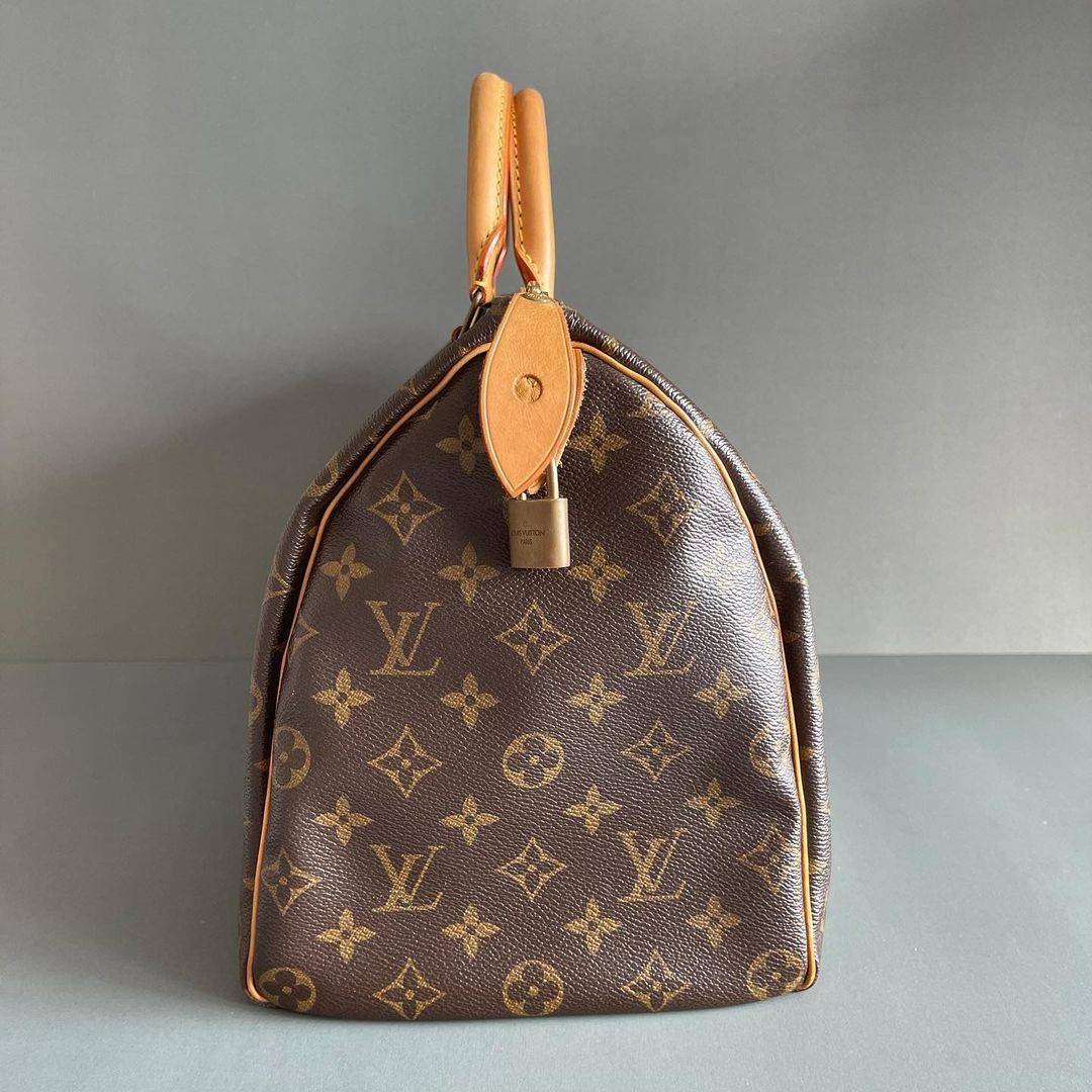 正品LV Speedy 老花手提包包实拍细节图片_3