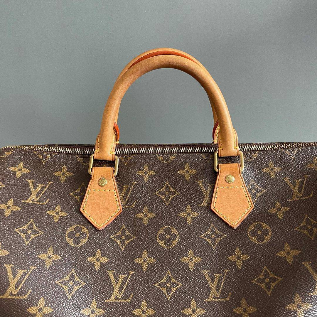 正品LV Speedy 老花手提包包实拍细节图片_2
